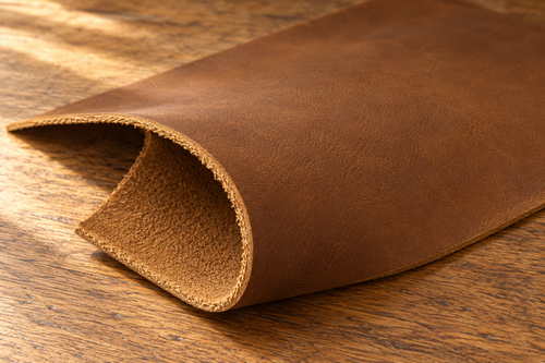 8 × 12 Genuine Leather Sheet — Dark Brown